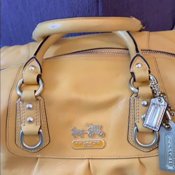 Coach Bags Authentic Coach Mustard Yellow Satchelcrossbody Poshmark